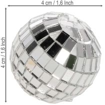 Artikel Decoratieve spiegelbollen, feestdecoratie-element, zilverkleurig, 2-4 cm, 50 stuks