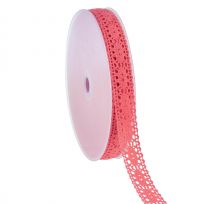 Artikel Kantlint cadeaulint roze koraal 18mm 20m