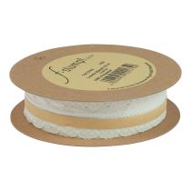 Artikel Kantlint harten decoratief lint kant crème 25mm 15m