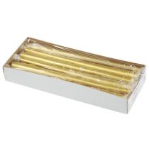 Artikel Conische kaarsen 300/23 gouden tafelkaarsen 12 stuks