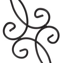 Artikel Tuinpaal met sierlijk ontwerp, decoratieve vorm en stijlvolle metalen bal, 90 cm, 2 stuks