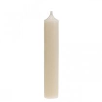 Artikel Stokkaars wit crème kaars decoratie 120mm/Ø21mm 6 st