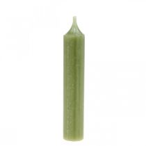 Artikel Taper kaars groen effen premium kaarsen 120mm/Ø21mm 6st