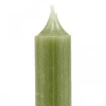 Artikel Stokkaars groen geverfde waskaarsen 180mm/Ø21mm 6st