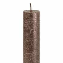 Artikel Conische kaarsen effen koper metallic 34mm×240mm 4 st