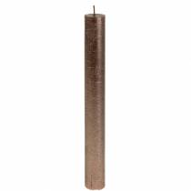Artikel Conische kaarsen effen koper metallic 34mm×240mm 4 st