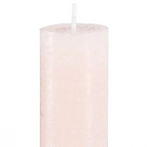 Artikel Effen kaarsen roze stokkaarsen lichtroze 34x300mm 4 st
