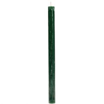 Kaars donkergroen door en door gekleurd 34 x 240mm 4st