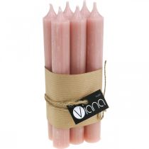Artikel Roze taps toelopende kaarsen, boho-stijl, Ø21/170 mm, 6 stuks