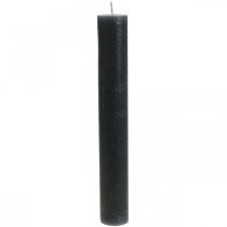 Artikel Taper kaarsen effen antraciet kaarsen 34×240mm 4 st