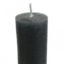 Artikel Taper kaarsen effen antraciet kaarsen 34×240mm 4 st