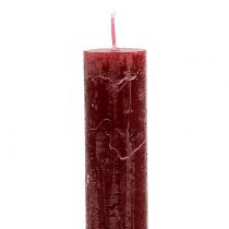 Artikel Taper kaarsen effen donkerrood 34mm x 240mm 4 st