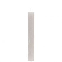 Artikel Taper kaarsen effen grijs 34mm x 240mm 4 st