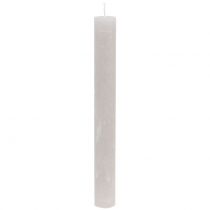 Artikel Taper kaarsen effen grijs 34mm x 300mm 4 st