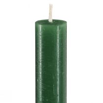 Artikel Taper kaarsen, effen kaarsen, donkergroen, 21×240mm, 12 stuks
