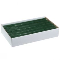Artikel Effen gekleurde taps toelopende kaarsen, donkergroen, 22×240 mm, 12 stuks