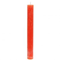 Taper kaarsen effen oranje 34mm x 300mm 4 st