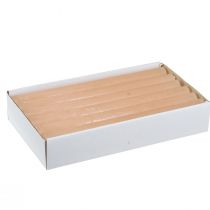 Artikel Effen gekleurde taps toelopende kaarsen, oranje perzik, 22×240 mm, 12 stuks