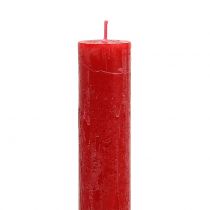 Artikel Taper kaarsen rood gekleurd 34mm x 240mm 4 st