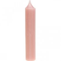 Staafkaarsen, kort, kaarsen roze voor decolus Ø21/110mm 6st