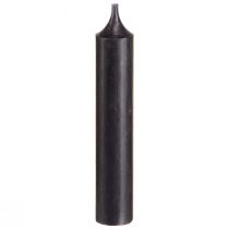 Artikel Taper kaarsen kort kleine kaarsen zwart 110mm Ø21mm 6 stuks bos