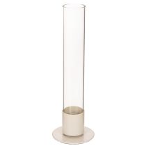 Artikel Moderne kaarsenhouder met glazen cilinder en voet, 31 cm