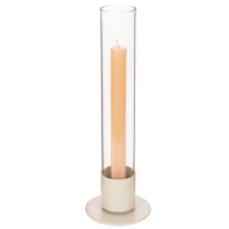 Artikel Moderne kaarsenhouder met glazen cilinder en voet, 31 cm