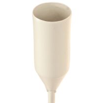 Artikel Kandelaar taps toelopend 6 kaarsen kaarshouder grijs Ø20cm H31cm