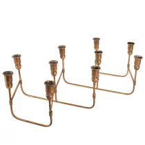 Artikel Antieke stokkandelaar voor 10 kaarsen goud 46×46cm H16,5cm