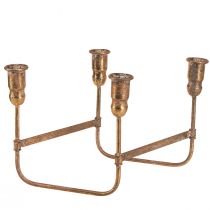 Artikel Antieke stokkandelaar voor 4 kaarsen goud 18×18cm H16,5cm