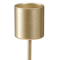 Artikel Kaarsenhouders, mat goud, om in te steken, Ø24mm, 11cm, 16 stuks