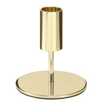 Artikel Gouden moderne kaarsenhouder metaal H10cm 4 stuks