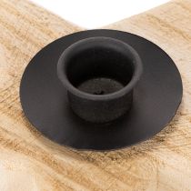 Artikel Rustieke houten stervormige kaarsenhouder voor smalle kaarsen, 16 cm