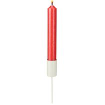 Artikel Metalen kaarsenhouder op stok, beige, H11cm, 4 stuks