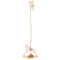 Artikel Kerstboom kaarsenhouder hobbelpaard 20 cm 3 stuks