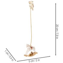 Artikel Kerstboom kaarsenhouder hobbelpaard 20 cm 3 stuks