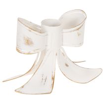 Artikel Vintage kaarsenhouder met strik, 12 cm