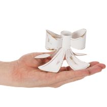 Artikel Vintage kaarsenhouder met strik, 12 cm