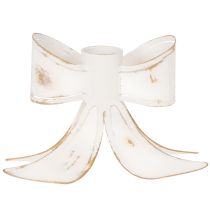 Artikel Vintage kaarsenhouder met strik, 12 cm