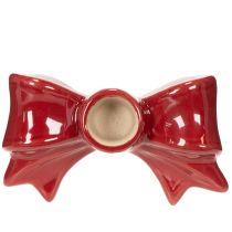 Artikel Rode strikvormige kaarsenstandaards voor taps toelopende kaarsen van 11 cm, 2 stuks