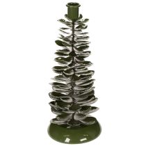 Artikel Groene metalen kerstboomversiering (kandelaar) 28 cm