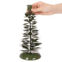 Artikel Groene metalen kerstboomversiering (kandelaar) 28 cm