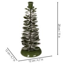 Artikel Groene metalen kerstboomversiering (kandelaar) 28 cm