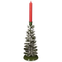 Artikel Groene metalen kerstboomversiering (kandelaar) 28 cm