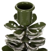 Artikel Groene metalen kerstboomversiering (kandelaar) 28 cm