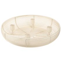 Artikel Kaarsenhouder voor 4 kaarsen, kaarsenkom crème Ø29cm