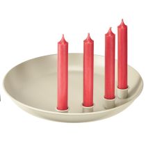 Artikel Kandelaar voor 4 kaarsen, kaarskom, grijs metaal, Ø30cm