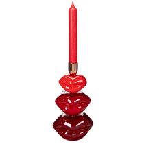 Artikel Glanzende lippenkaarsenhouder, modern design, 21 cm