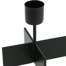 Artikel Kandelaar zwart, kandelaar adventskrans 40cm H8cm