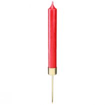 Artikel Stokkaarshouder om in te steken goud Ø22mm H10,5cm 12 st
